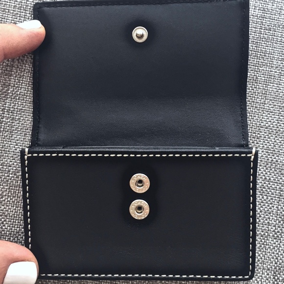 COACH Black Leather ID Card Holder/ Mini Wallet - Picture 3 of 4